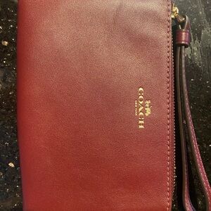 Coach Maroon Leather Accessory